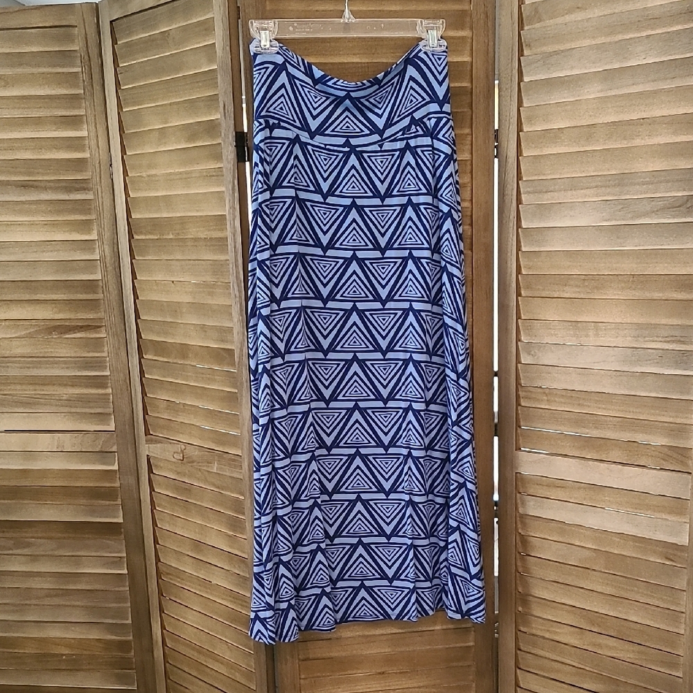 Geometric Blue Skirt